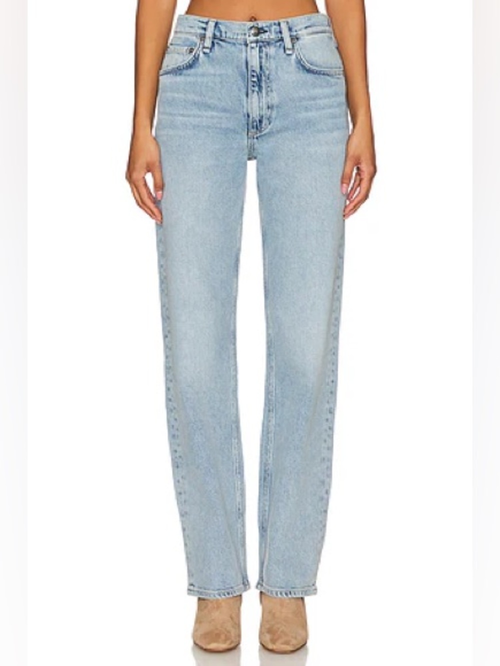 Rag and bone Harlow mid rise straight jeans in Bloomfield